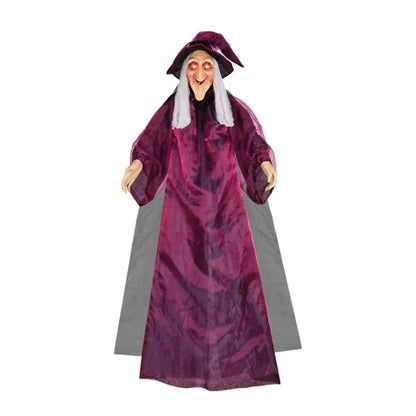 Voice - Controlled Halloween Witch Decoration - Spooky Animated Prop - UrSuperMart