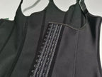 Waist trainer vest side profile showing sculpted waist shaping and smooth torso compression panels