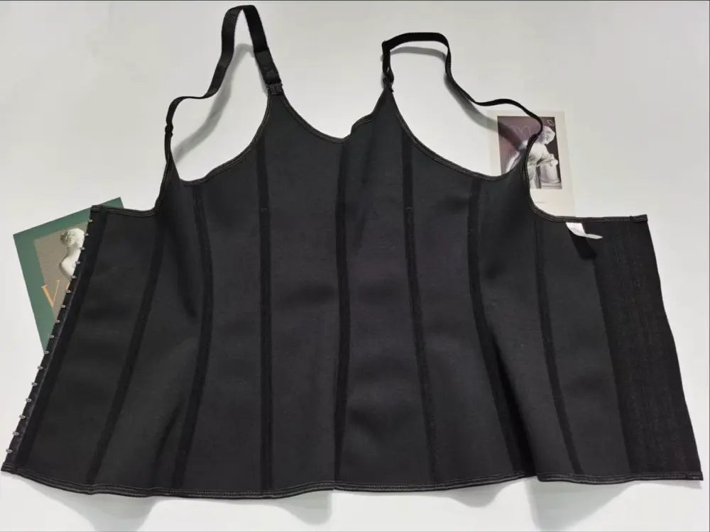 Waist trainer vest size chart showing measurements and fit guidance for accurate hourglass shaping