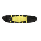 Waist trainer in yellow and black color designed for gym workouts with reinforced vertical support.