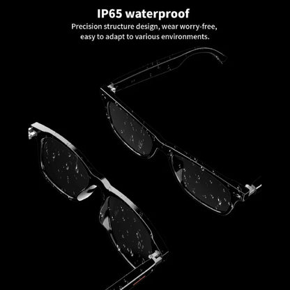 IP65 waterproof smart glasses with precision design for all-weather wearability.