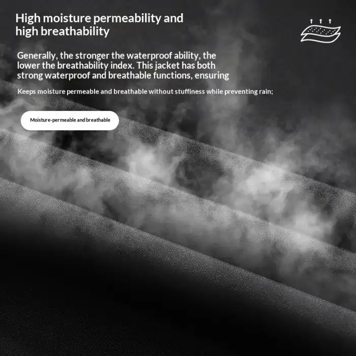  Waterproof windproof softshell jacket with fleece liner, breathable moisture-wicking fabric technology closeup