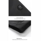 Waterproof windproof softshell jacket with fleece liner, personalized sleeve label and clean hem detail.