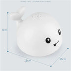 Whale bath toy battery compartment with waterproof sealing ring for leak protection.