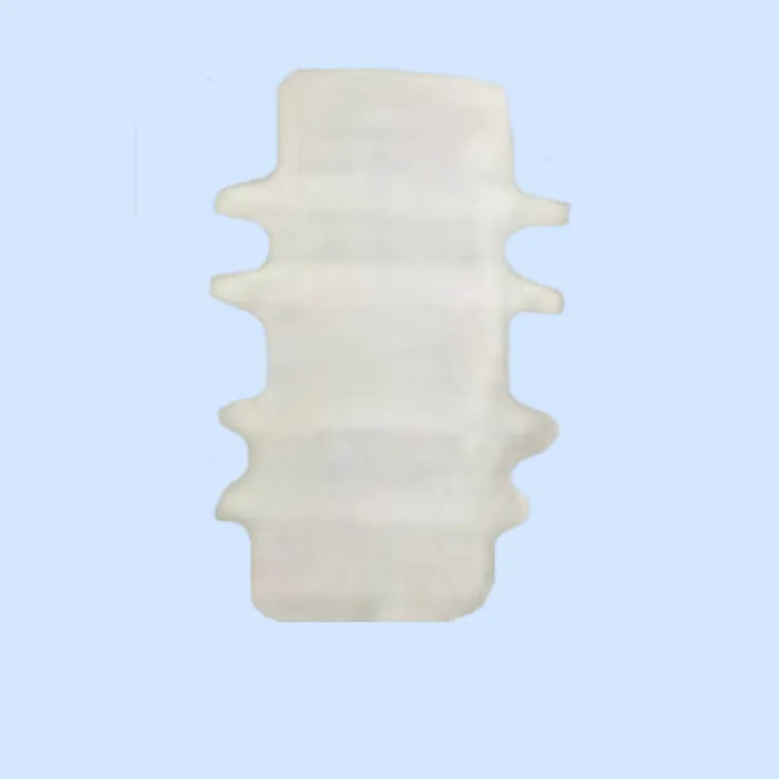Professional grade silicone massage head attachment with ribbed design for deep tissue therapy and muscle treatment