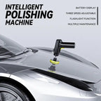 Wireless Car Polisher Gun operating on sleek silver car with multi-speed and flashlight features