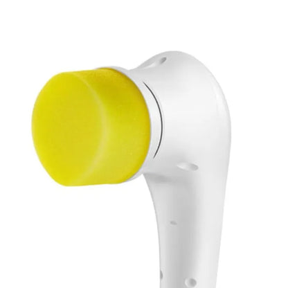 Yellow sponge-like brush head attachment for facial cleansing device